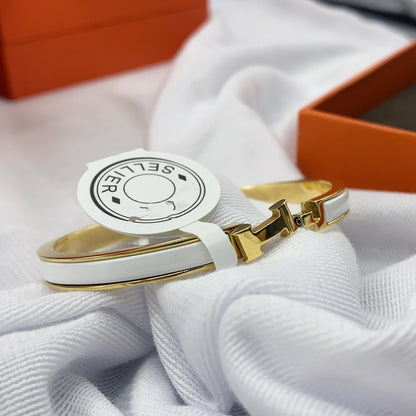 [OAK JURI]CLASSIC HM CLIC WHITE 8MM ENAMEL BRACELET