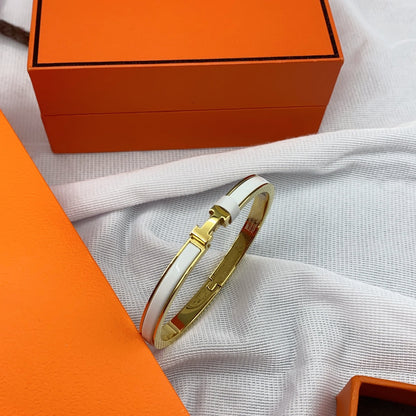 [OAK JURI]CLASSIC HM CLIC WHITE 8MM ENAMEL BRACELET