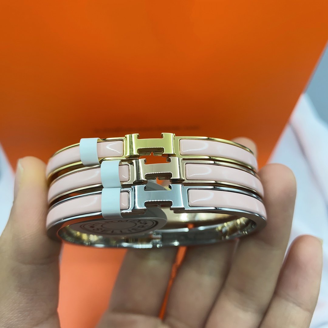 [OAK JURI]CLASSIC HM CLIC  PINK 8MM ENAMEL BRACELET
