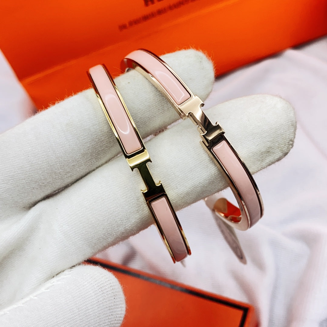 [OAK JURI]CLASSIC HM CLIC  PINK 8MM ENAMEL BRACELET