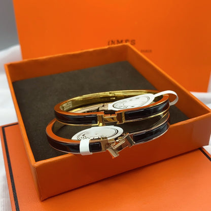 [OAK JURI]CLASSIC HM CLIC BLACK 8MM ENAMEL BRACELET