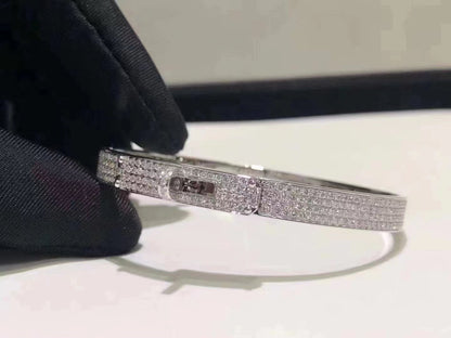 [OAK JURI]HM KELLY BRACELET IN SILVER AND FULL PAVE DIAMOND
