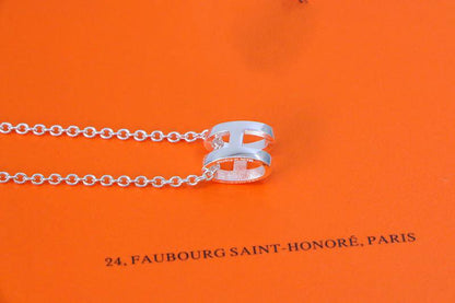 [OAK JURI]HM NECKLACE H LETTER OVAL SERIES