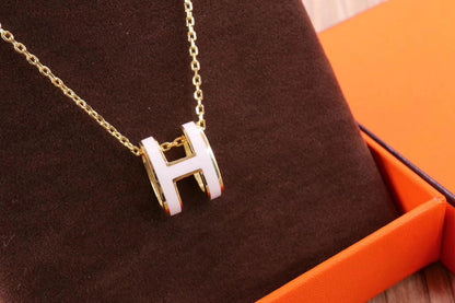 [OAK JURI]HM CLIC YELLOW ENAMEL GOLD NECKLACE