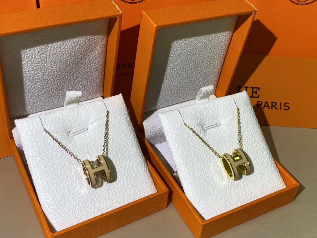 [OAK JURI]HM CLIC YELLOW ENAMEL GOLD NECKLACE