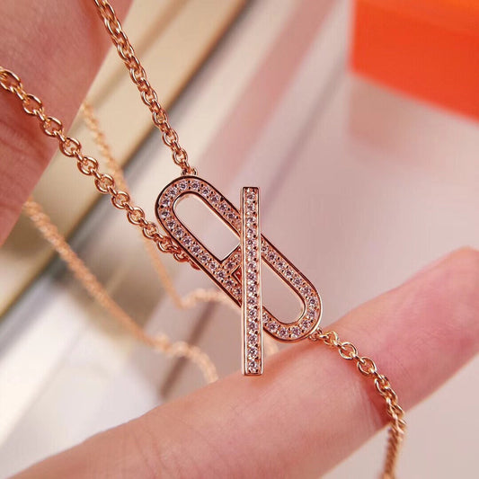 [OAK JURI]HM FIRE PIG NOSE NECKLACE TRENDY STREET