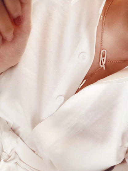 [OAK JURI]HM FIRE PIG NOSE NECKLACE TRENDY STREET