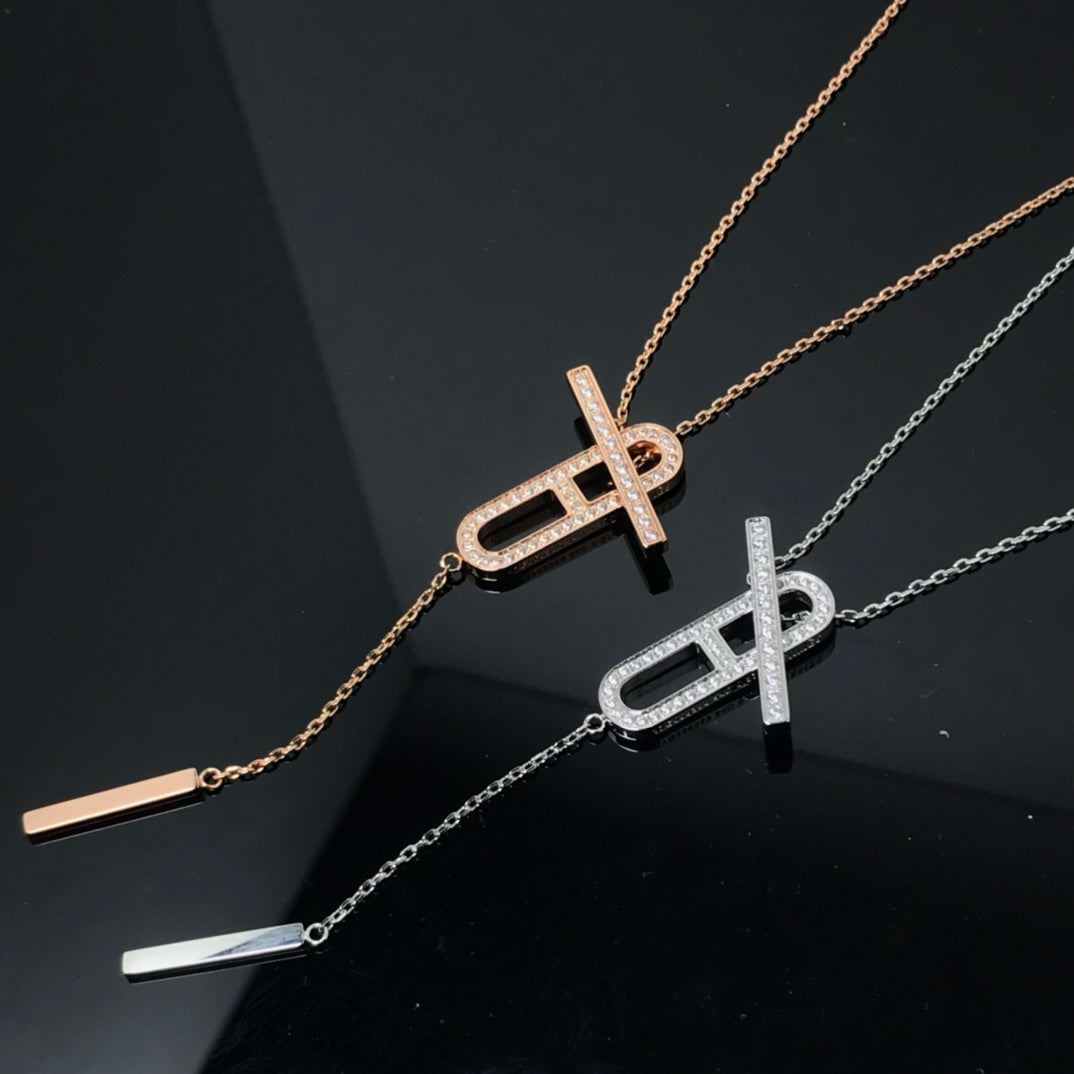 [OAK JURI]HM NECKLACE PLATINUM ROSE GOLD DIAMOND
