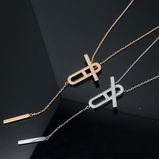 [OAK JURI]HM NECKLACE PLATINUM ROSE GOLD DIAMOND