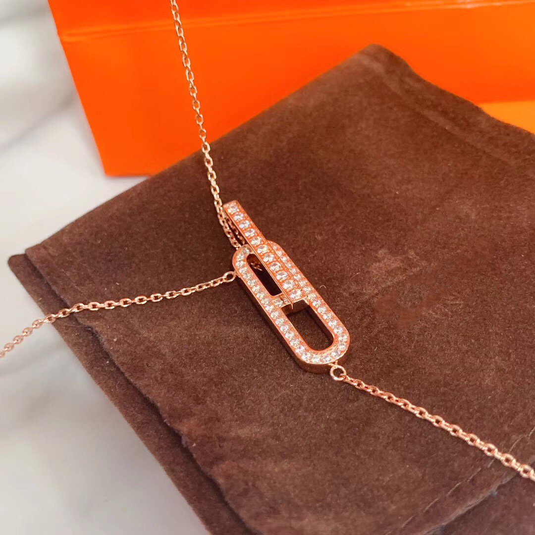 [OAK JURI]HM NECKLACE PLATINUM ROSE GOLD DIAMOND