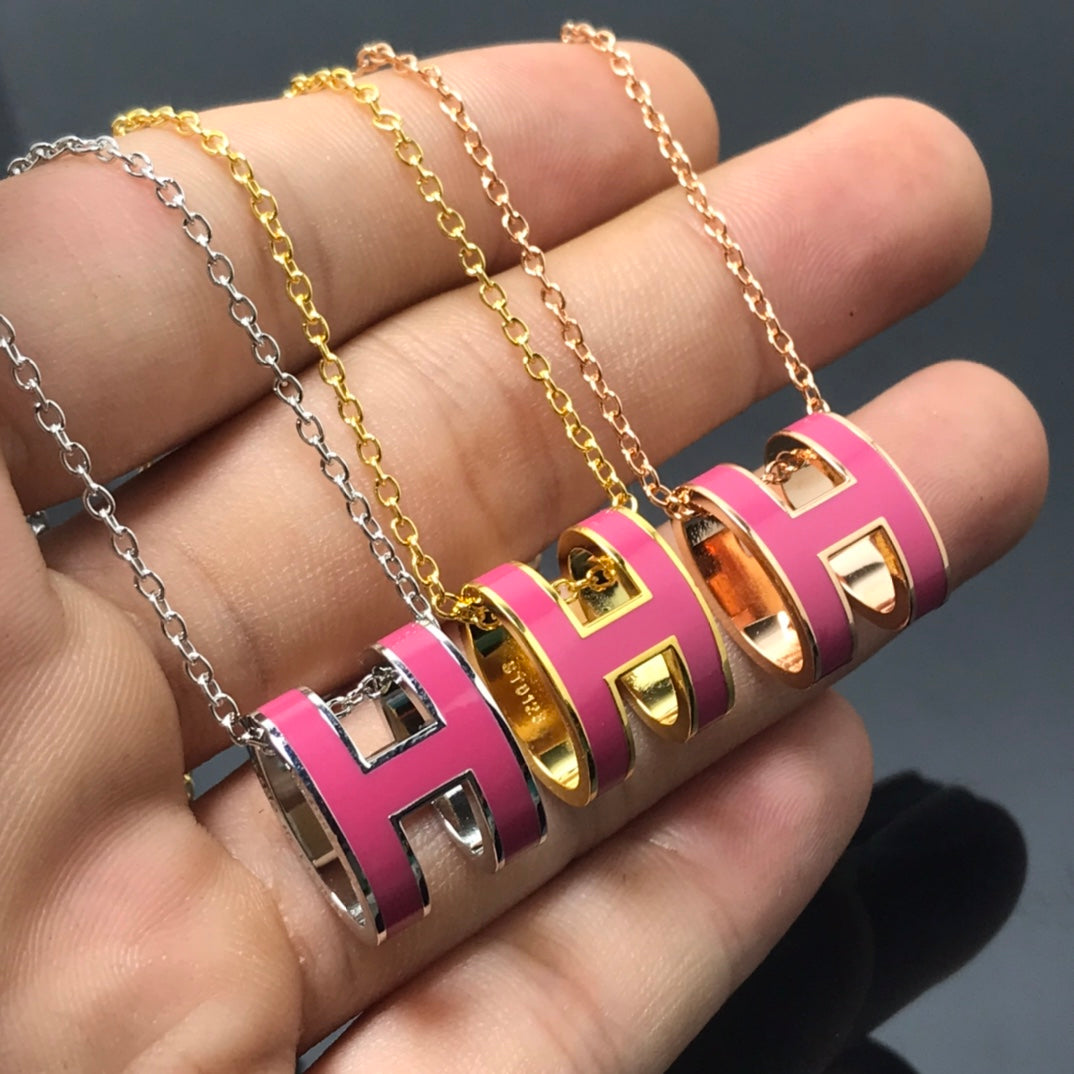 [OAK JURI]H NECKLACE PINK