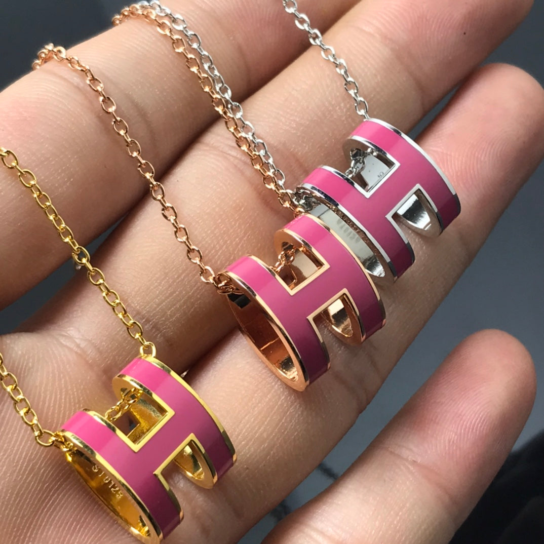 [OAK JURI]H NECKLACE PINK