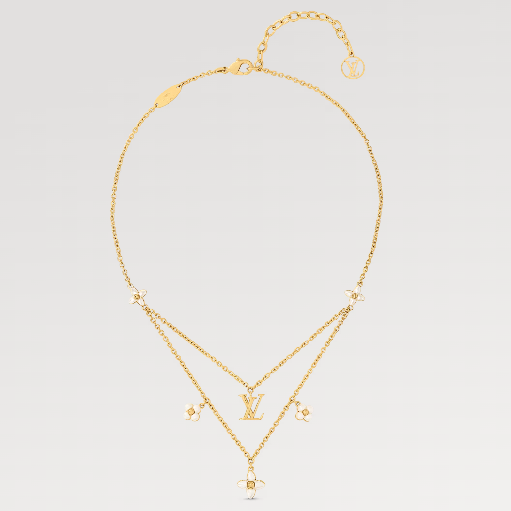 [OAK JURI]FLOWERGRAM GOLD MOP DOUBLE ROW NECKLACE
