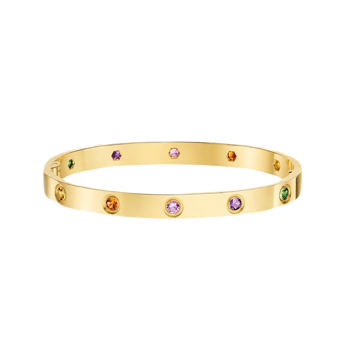 [OAK JURI]2026 RAINBOW LOVE BRACELET 6.1MM  10 DIAMONDS