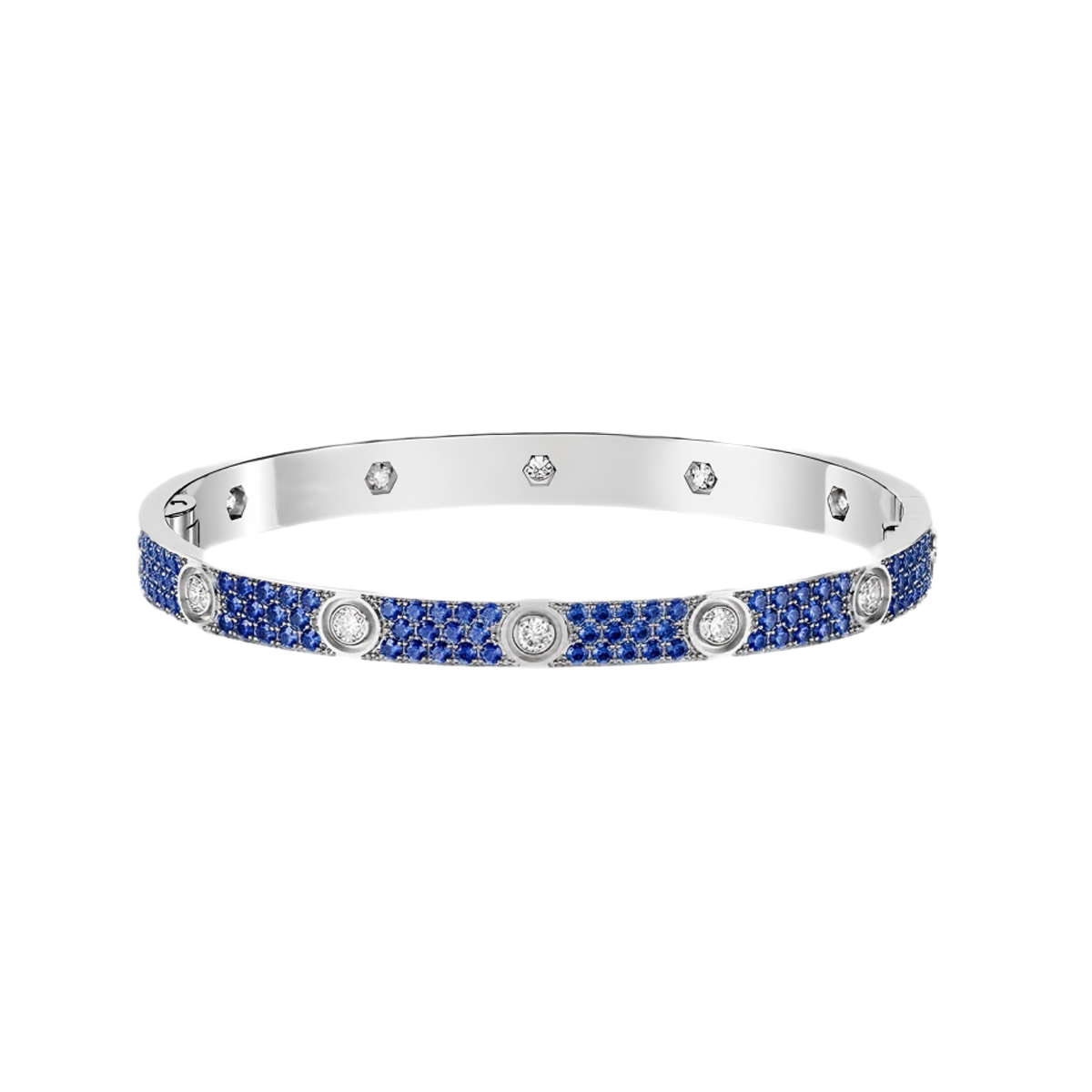 [OAK JURI]2026 PAVE GEMSTONE LOVE BRACELET 6.1MM 10 DIAMONDS