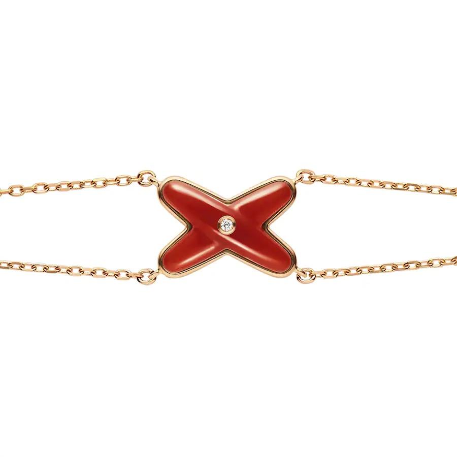 [OAK JURI]JEUX BRACELET CARNELIAN PINK GOLD 1 DIAMOND