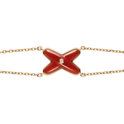 [OAK JURI]JEUX BRACELET CARNELIAN PINK GOLD 1 DIAMOND