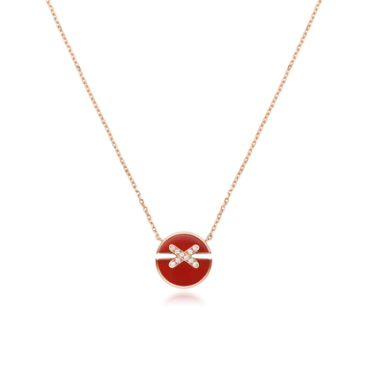 [OAK JURI]JEUX DE ROSE GOLD DIAMOND NECKLACE