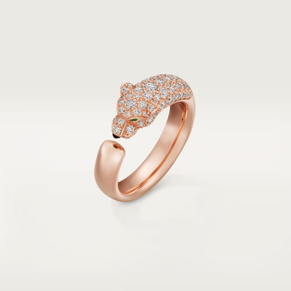 [OAK JURI]PANTHERE HALF DIAMOND SMALL RING