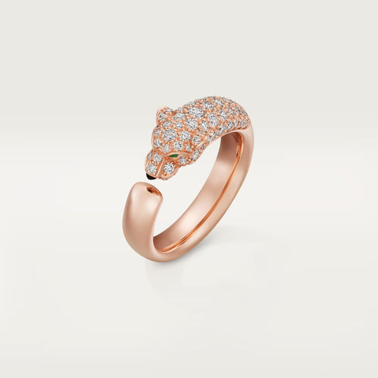 [OAK JURI]PANTHERE HALF DIAMOND SMALL RING