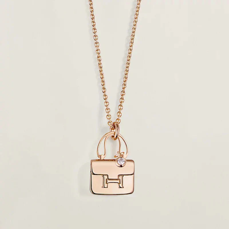 [OAK JURI]AMULETTE PEDANT ROSE GOLD NECKLACE