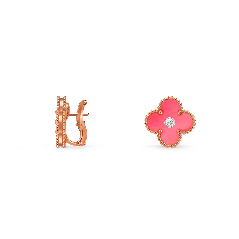 [OAK JURI]CLOVER 15MM MOP DIAMOND EARRINGS COLLECTION