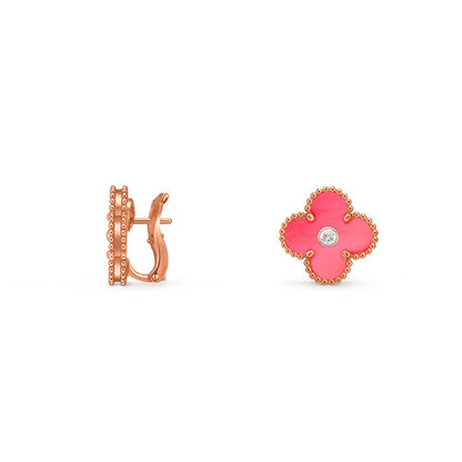 [OAK JURI]CLOVER 15MM MOP DIAMOND EARRINGS COLLECTION