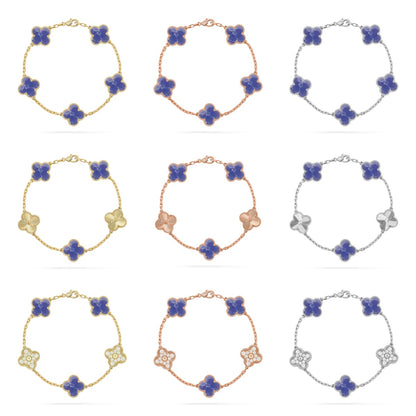 [OAK JURI]CLOVER 5 MOTIF BLUE VEINS BRACELET COLLECTION