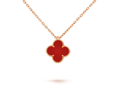 [OAK JURI]CLOVER MINI 9.5MM CARNELIANS NECKLACE COLLECTION
