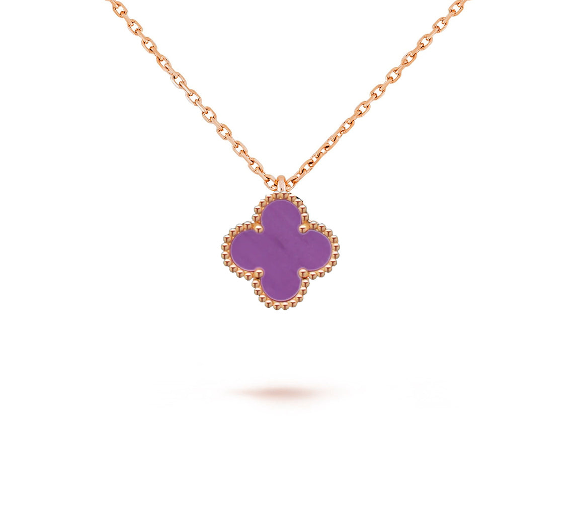 [OAK JURI]CLOVER MINI 9.5MM CARNELIANS NECKLACE COLLECTION