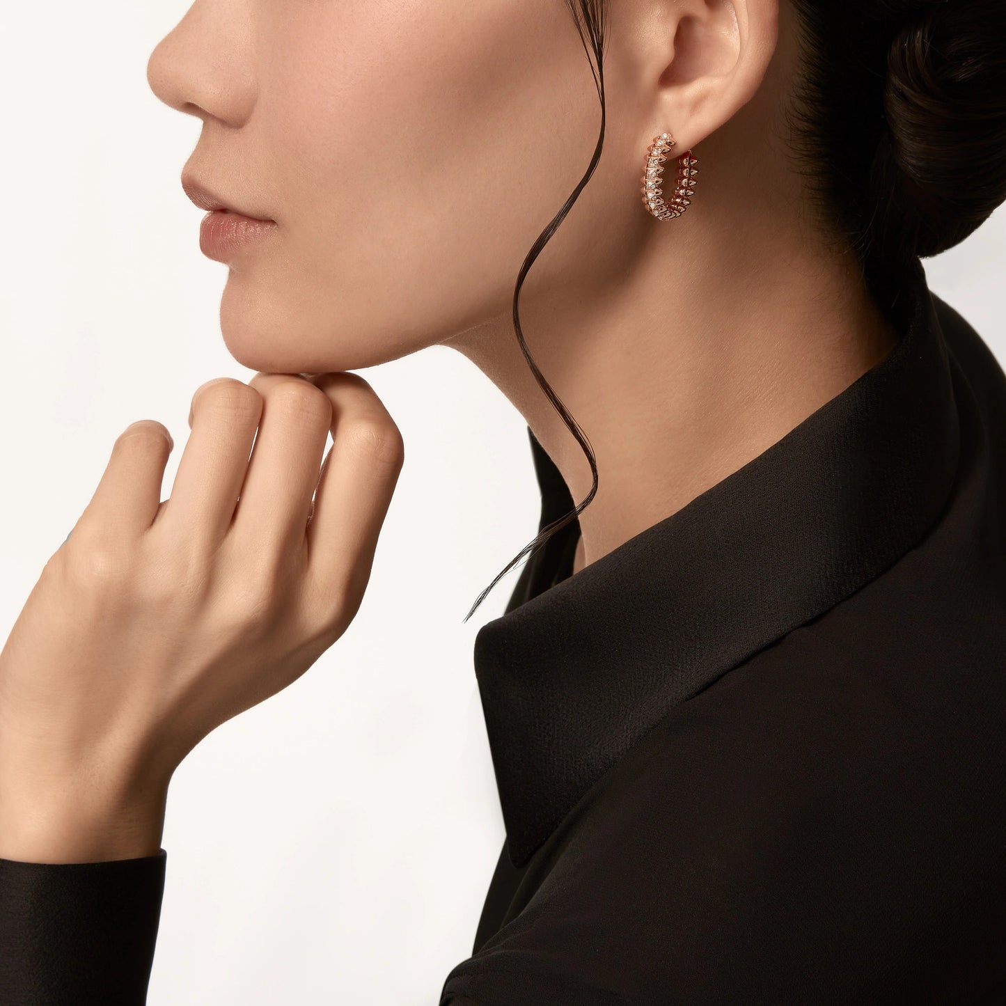 [OAK JURI]CLASH FULL DIAMOND SMALL EARRINGS