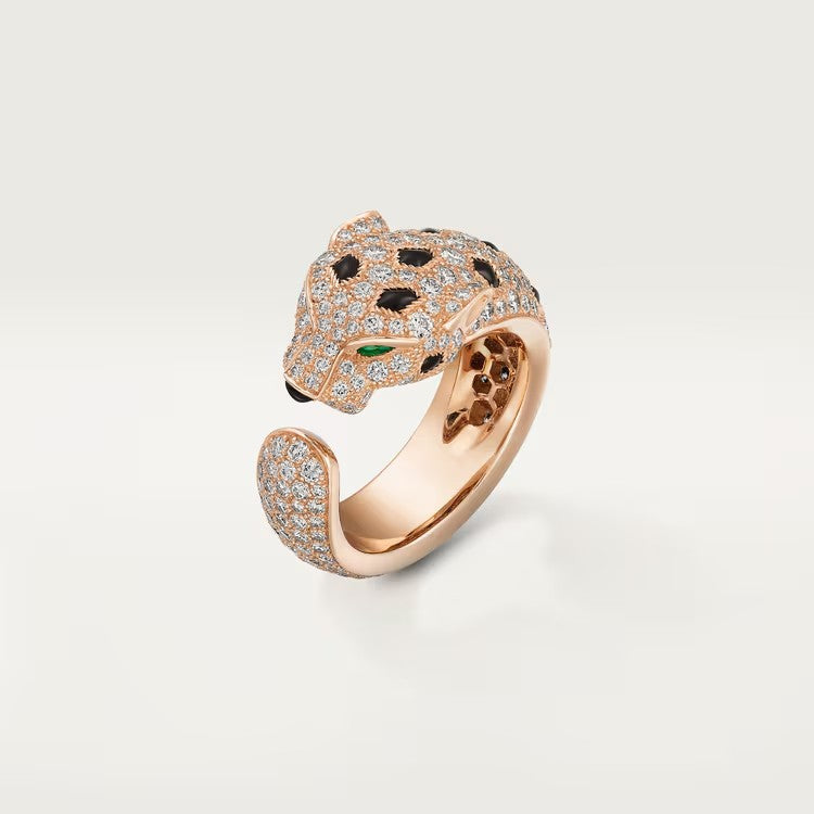 [OAK JURI]PANTHERE SPOTTED FULL DIAMOND MEDIUM RING