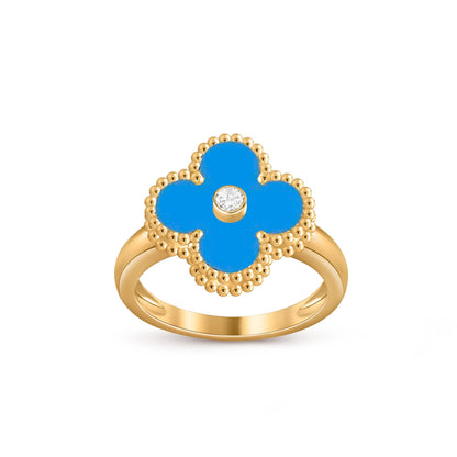 [OAK JURI]CLOVER DIAMOND RING GOLD COLLECTION
