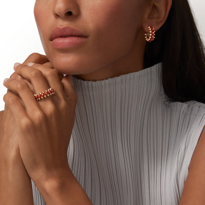 [OAK JURI]CLASH 7.9MM AGATE CHALCEDONY EARRINGS