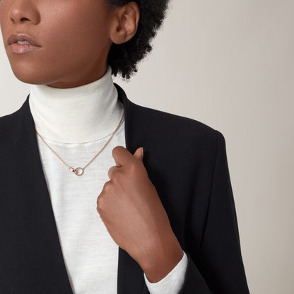 [OAK JURI]LOVE DOUBLE RING NECKLACE