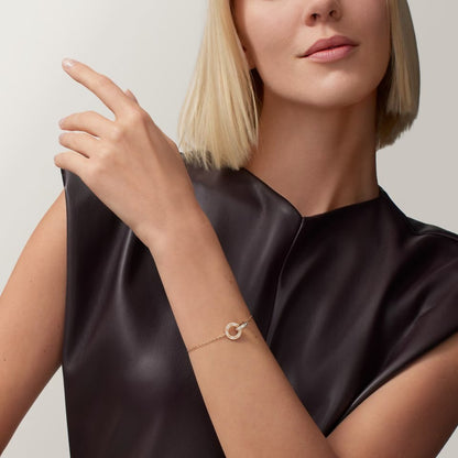 [OAK JURI]LOVE DOUBLE RING FULL DIAMOND BRACELET