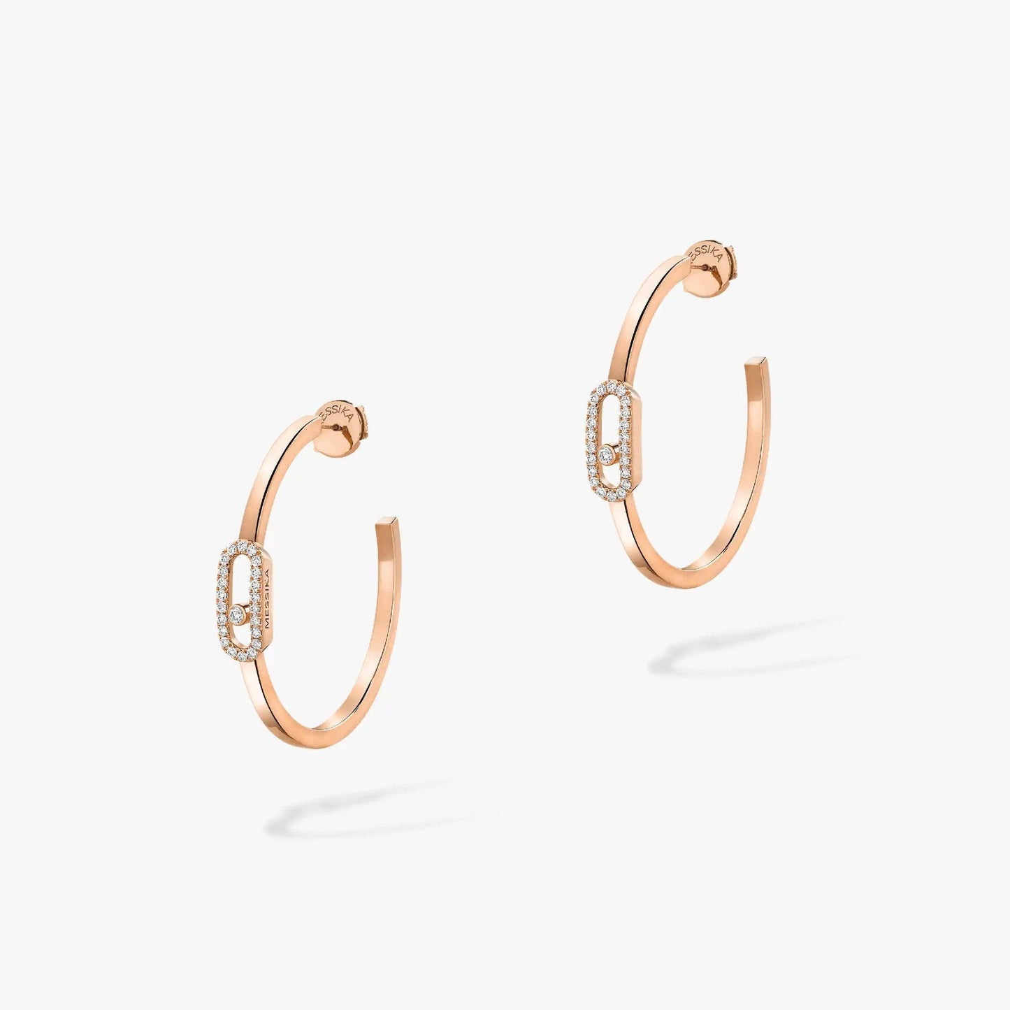 [OAK JURI]CREOLES MOVE UNO PM DIAMOND EARRINGS