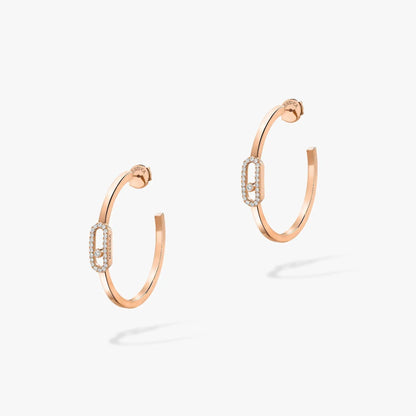 [OAK JURI]CREOLES MOVE UNO PM DIAMOND EARRINGS