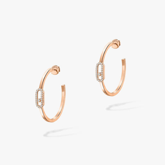 [OAK JURI]CREOLES MOVE UNO PM DIAMOND EARRINGS