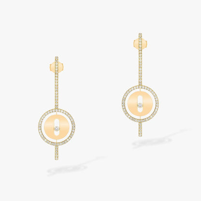 [OAK JURI]LUCKY MOVE ARROW PINK GOLD DIAMOND EARRINGS