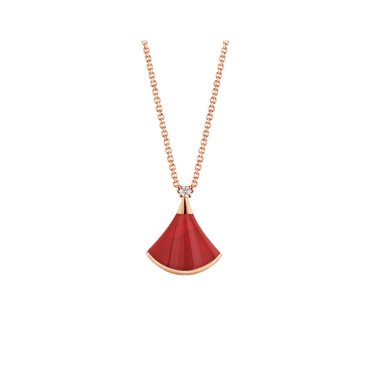 [OAK JURI]DREAM NECKLACE CARNELIAN 1 DIAMOND