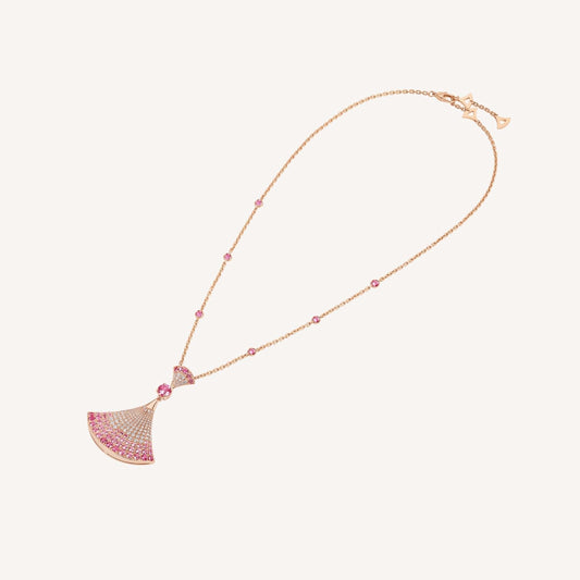 [OAK JURI]DREAM NECKLACK DIAMOND PINK GOLD