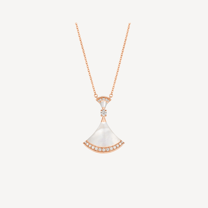 [OAK JURI]DREAM NECKLACE MOP PINK GOLD DIAMOND
