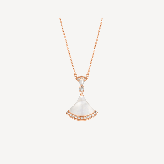 [OAK JURI]DREAM NECKLACE MOP PINK GOLD DIAMOND