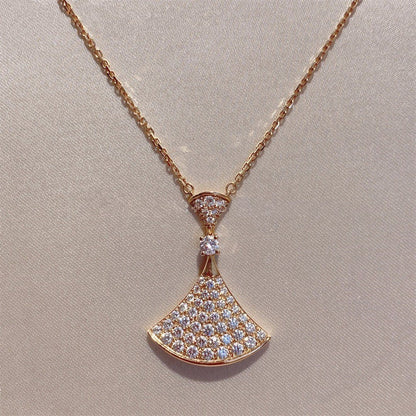 [OAK JURI]DREAM NECKLACE PINK GOLD FULL DIAMOND