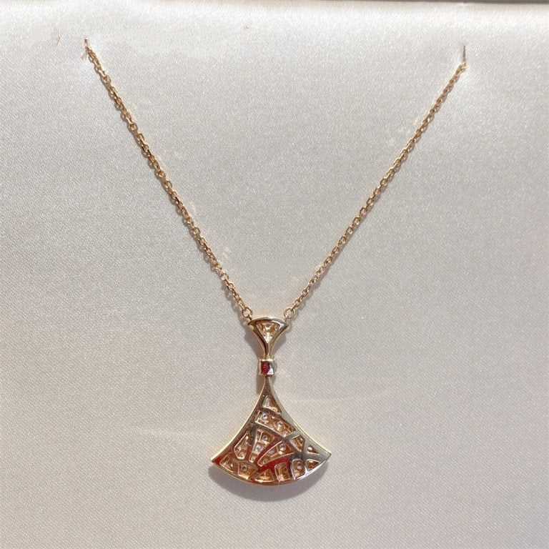 [OAK JURI]DREAM NECKLACE PINK GOLD FULL DIAMOND