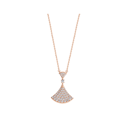 [OAK JURI]DREAM NECKLACE PINK GOLD FULL DIAMOND