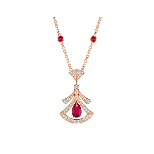 [OAK JURI]DREAM NECKLACE CARNELIAN DIAMOND PINK GOLD