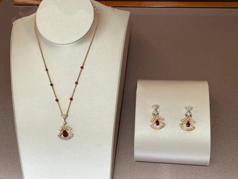 [OAK JURI]DREAM NECKLACE CARNELIAN DIAMOND PINK GOLD