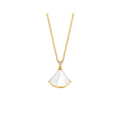 [OAK JURI]DREAM NECKLACE WHITE MOP GOLD 1 DIAMOND